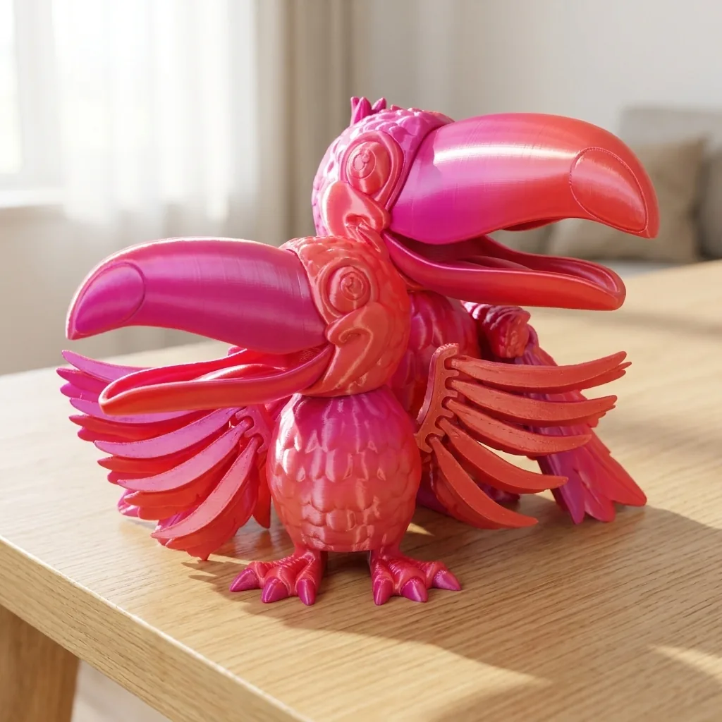 Tukan, roze svila